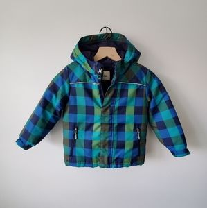 Cherokee | Blue Green Plaid Double Layer Coat